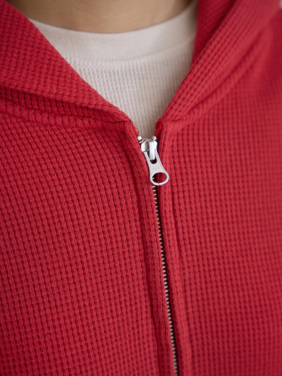MARAN Current Waffle Hoodie Zip-up - Red 商品画像19/21
