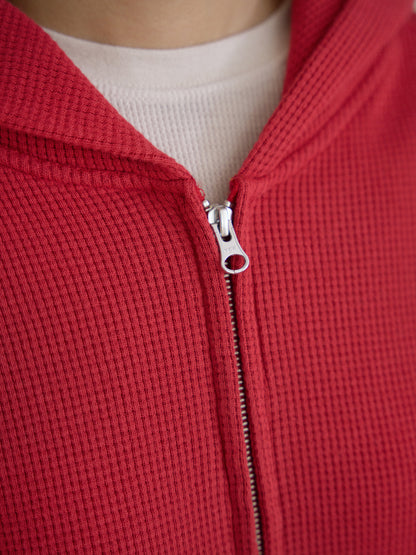 MARAN Current Waffle Hoodie Zip-up - Red 商品画像19/21
