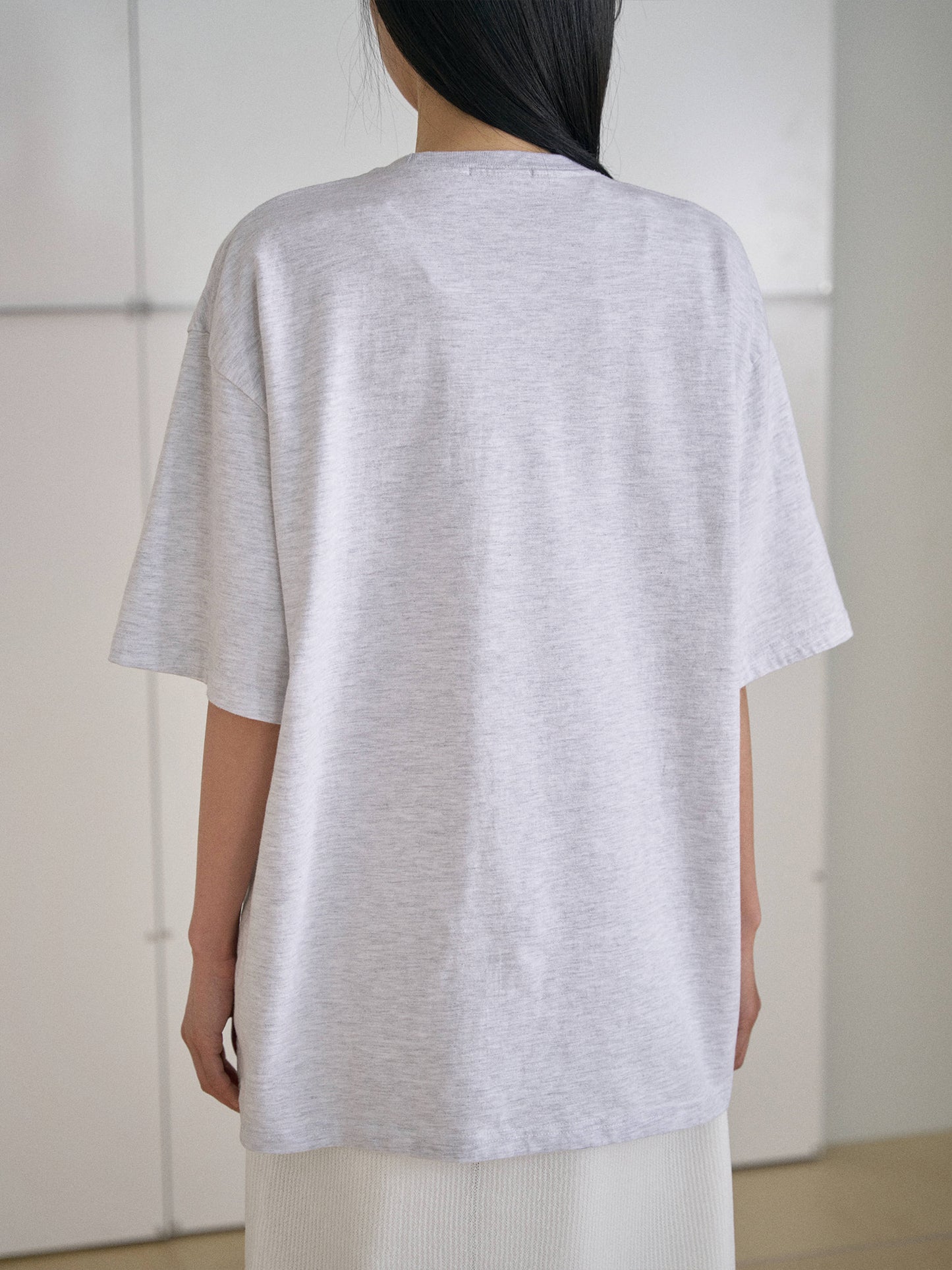 Crack Lettering Short Sleeve - Light Gray
