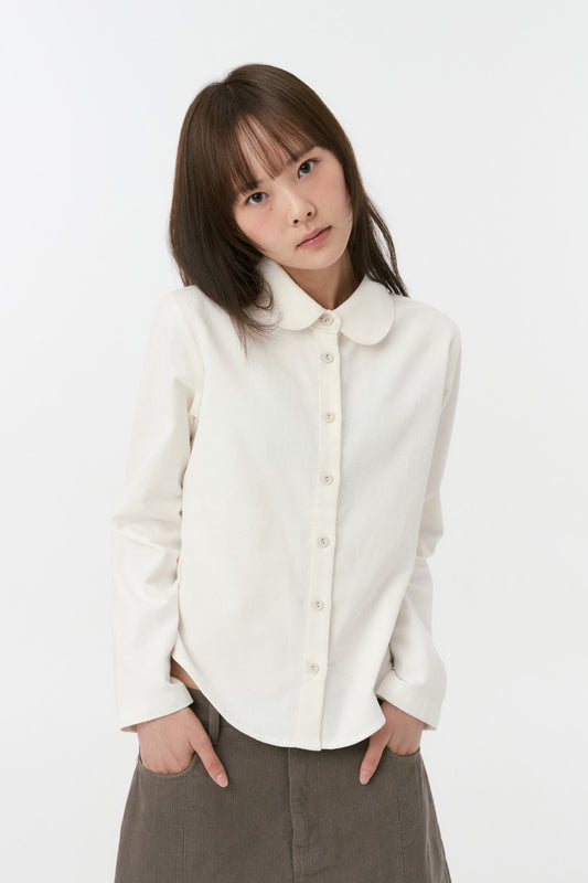 PATTERN MIX COLLAR SHIRT, CORDUROY