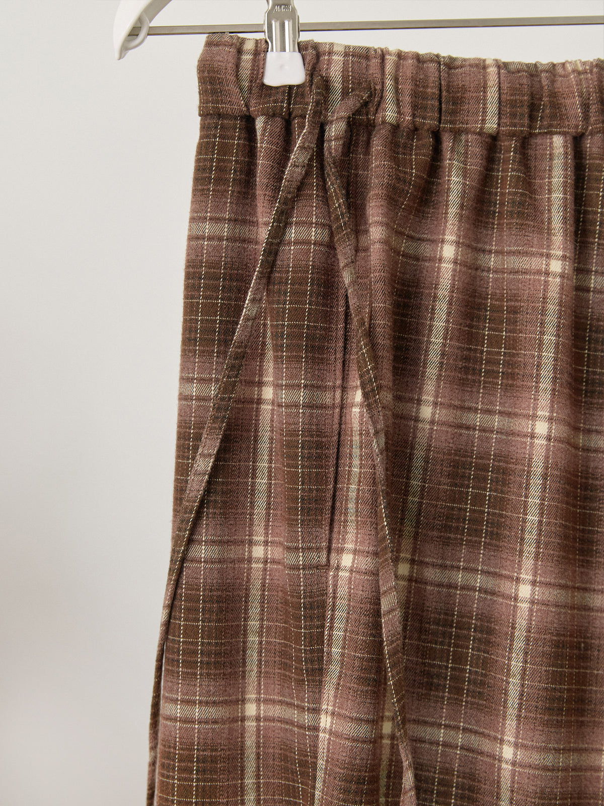 MARAN Side String Check Pants - Brown 商品画像20/21