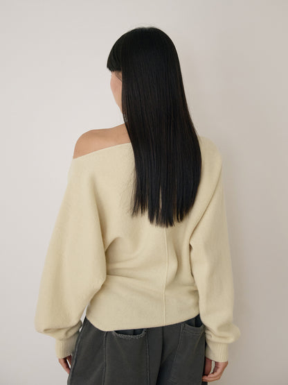 Flow Boat Neck Pullover - Pale Yellow 7