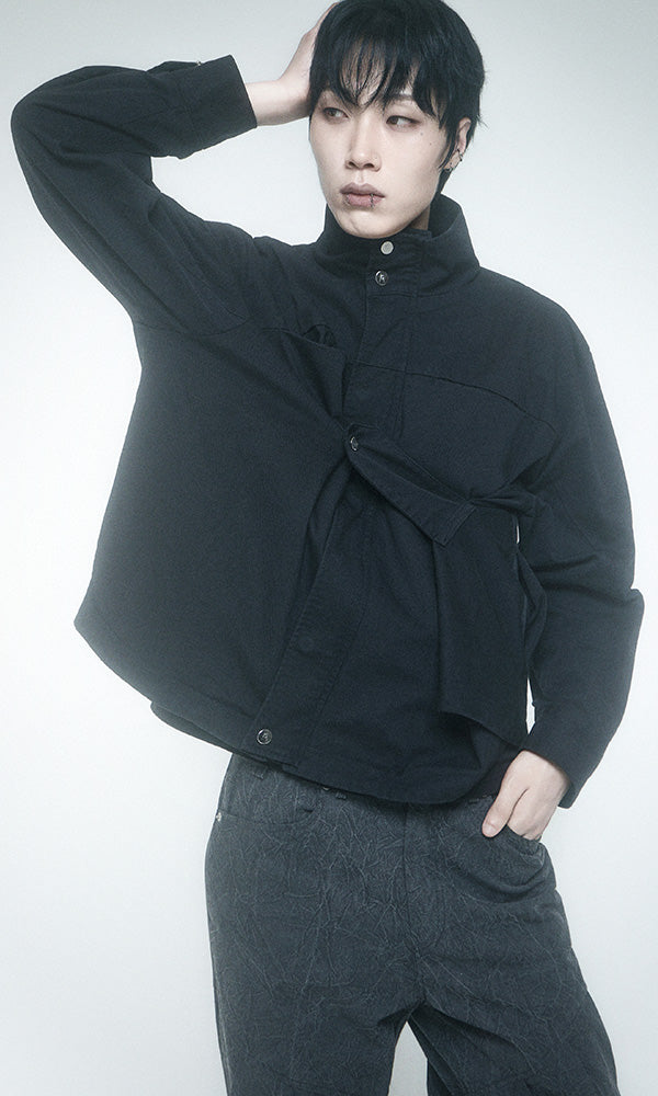Reculer Drape field jacket(ウォッシュドブラック) 商品画像4/7