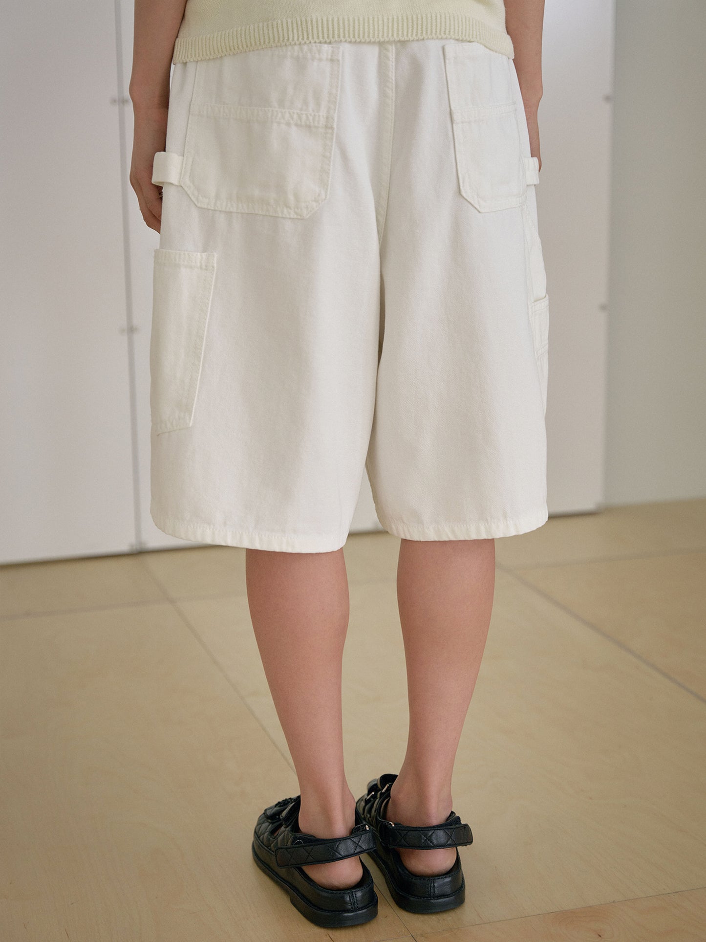 Oxford Work Half Pants - Ivory