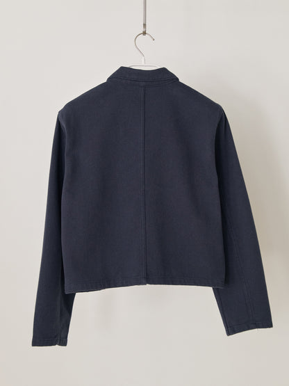 MARAN Cotton Twill Crop Jacket - Navy 商品画像13/21