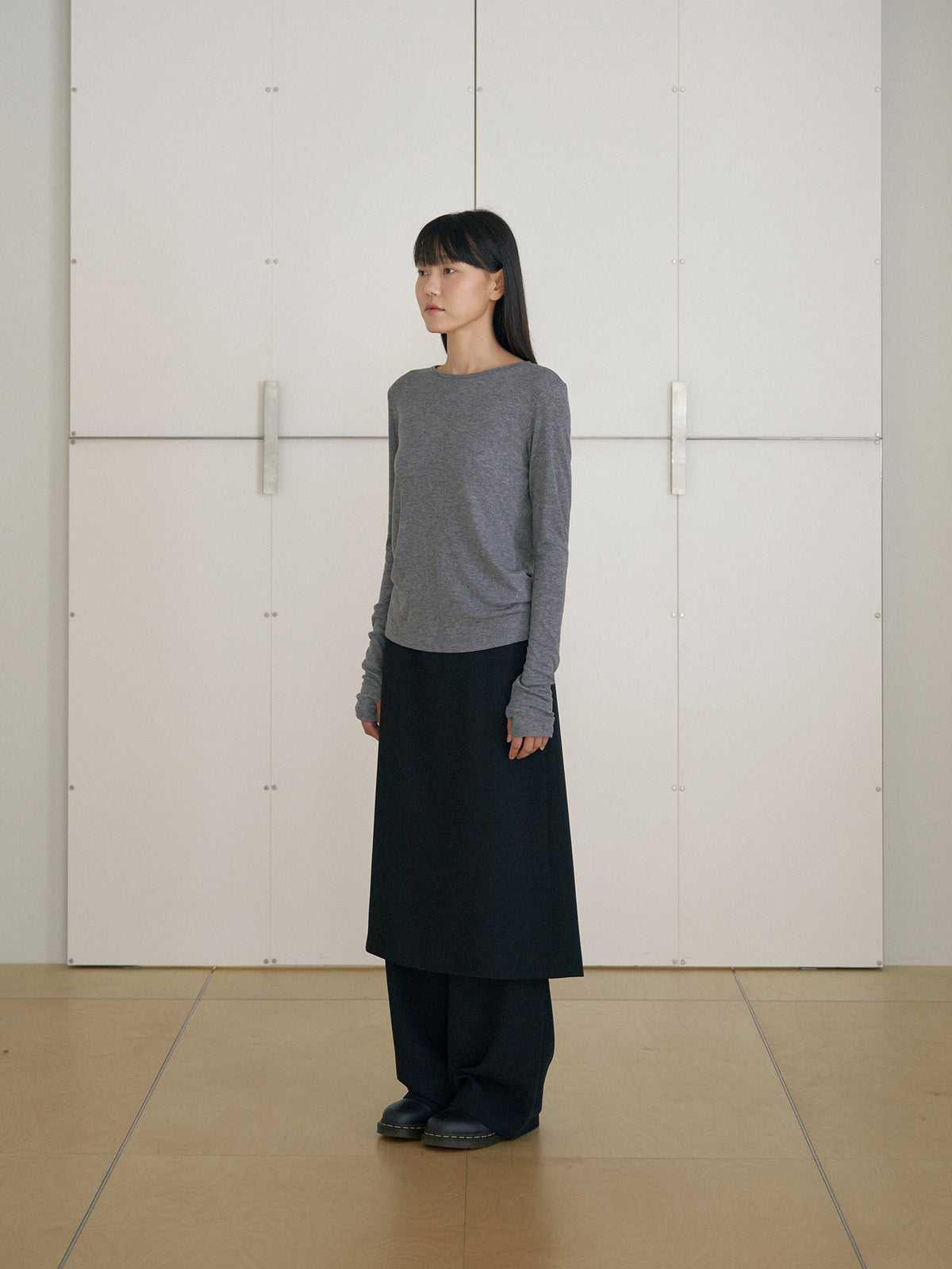 MARAN Finger Hole Long Sleeve - Charcoal 商品画像15/21