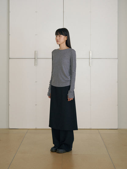 MARAN Finger Hole Long Sleeve - Charcoal 商品画像15/21
