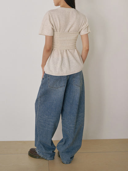 Cashmere Bustier - Oatmeal 4