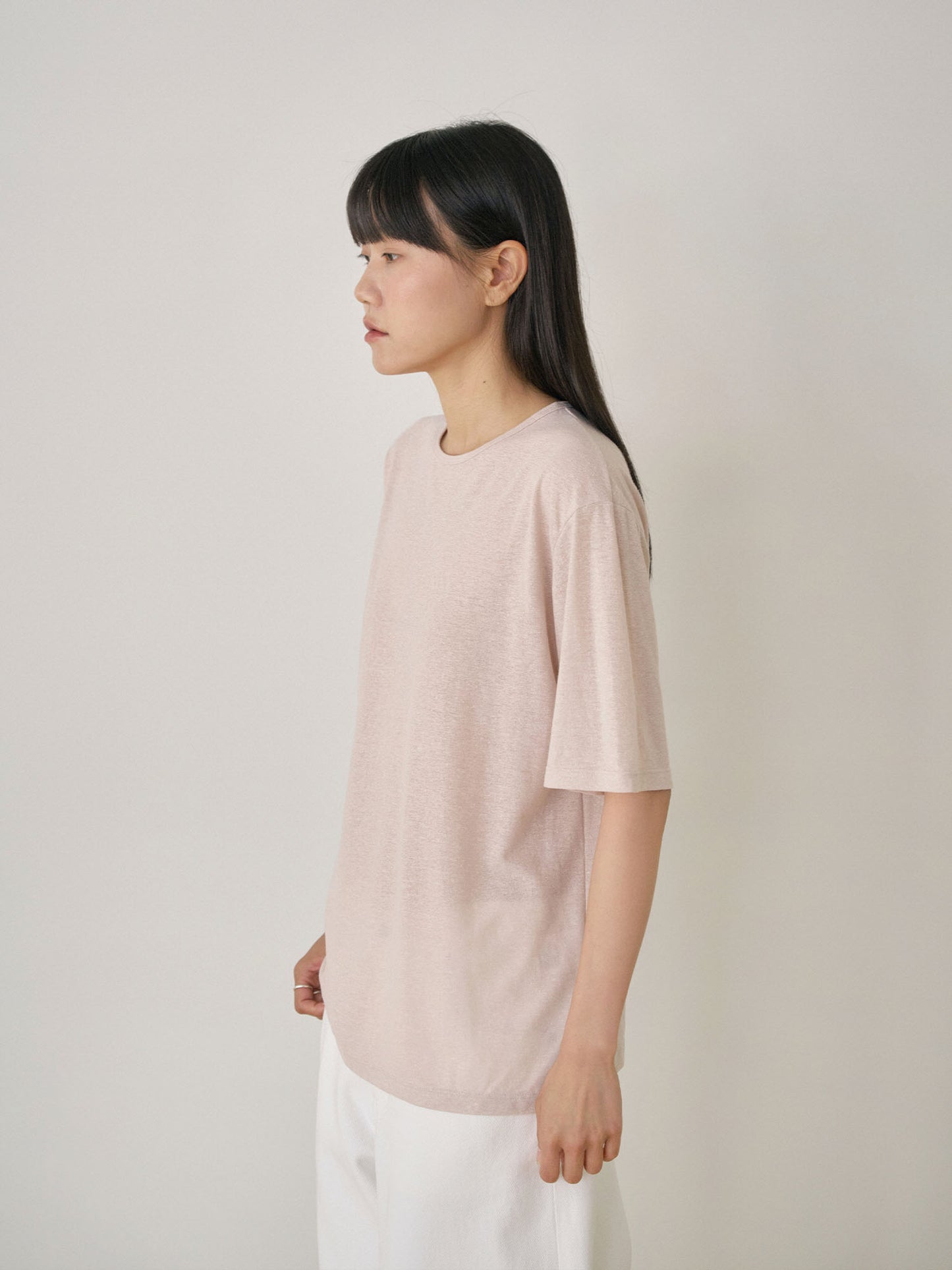 Linen Loose Short Sleeve - Beige