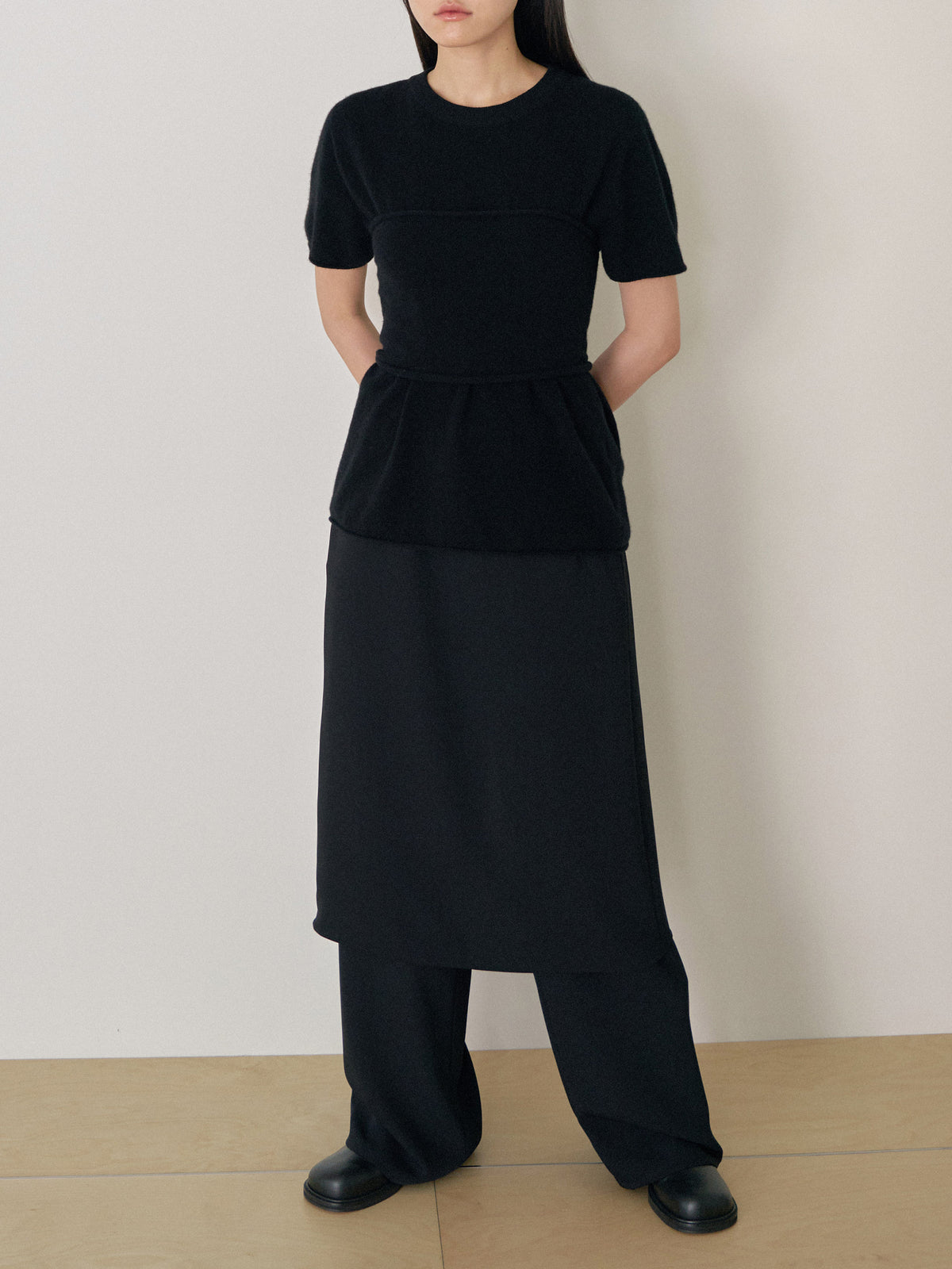 Skirt Overlay Pants - Black 11