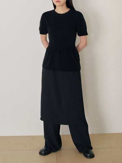 Skirt Overlay Pants - Black 11