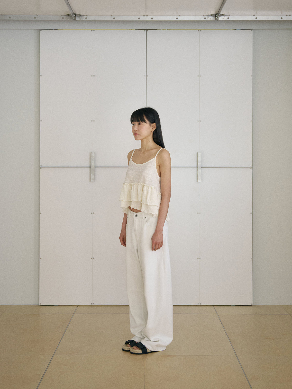 MARAN Curved Denim Pants - Ivory 商品画像15/21
