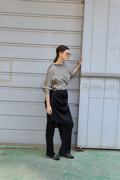 Pleats Layered Multiway Pants