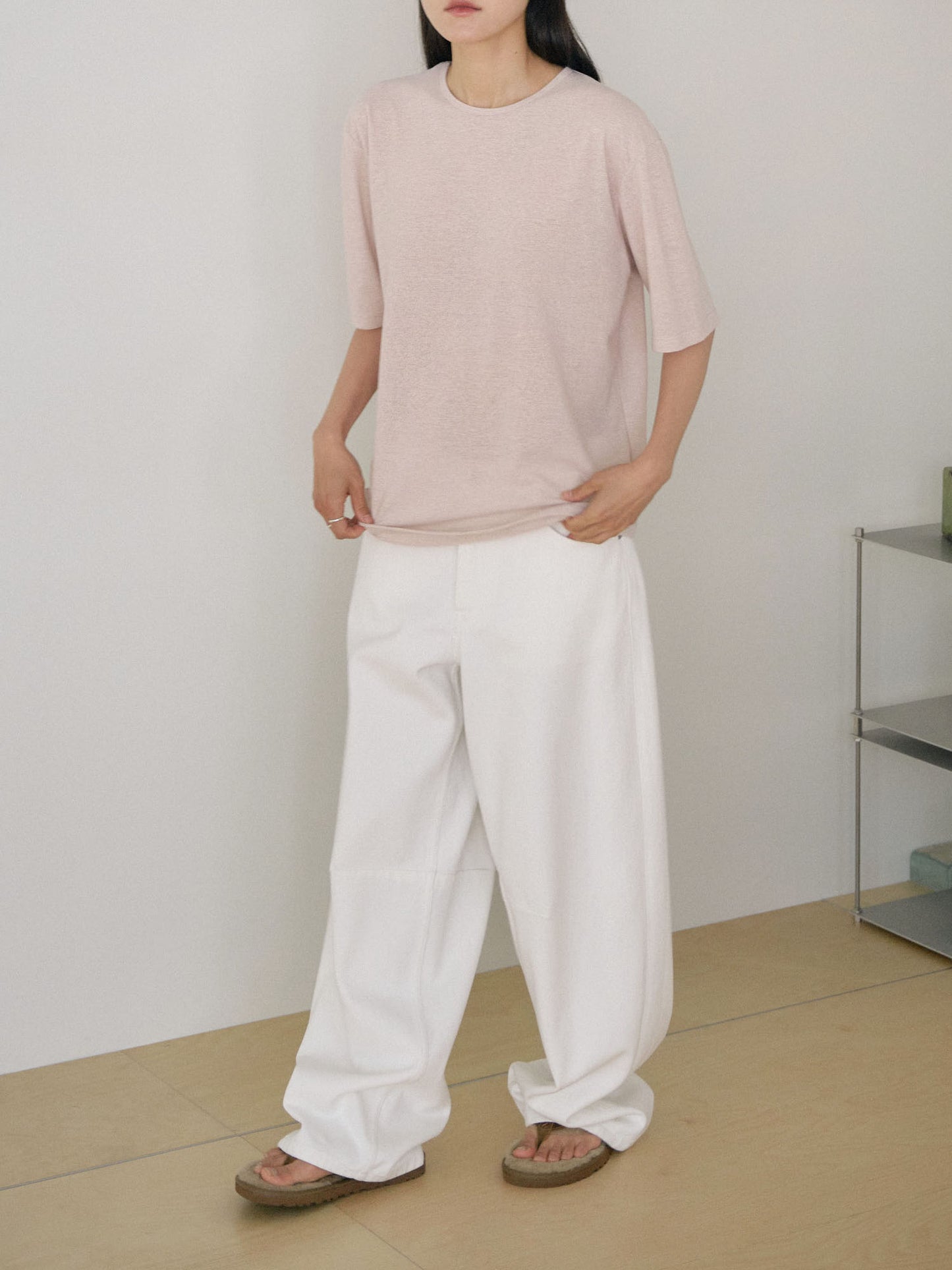 Linen Loose Short Sleeve - Beige