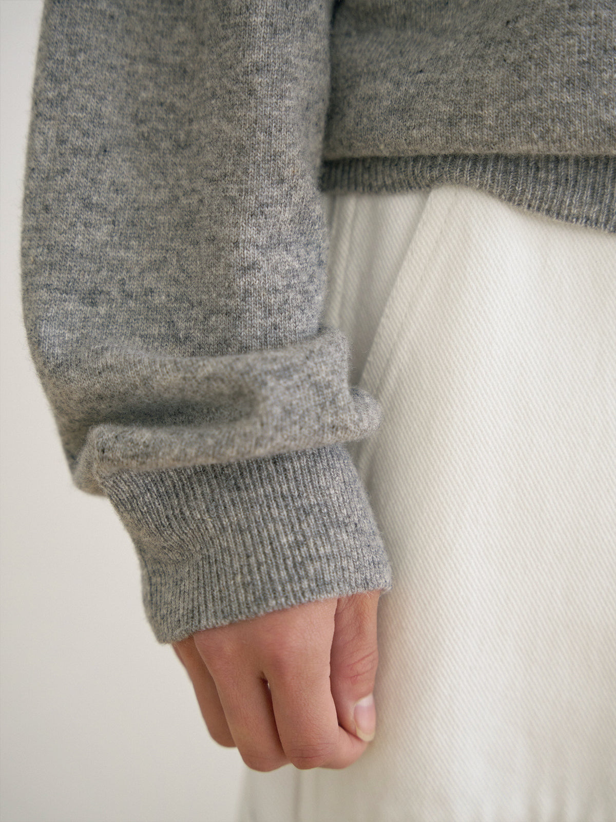 Cashmere Round Pullover - Gray 10