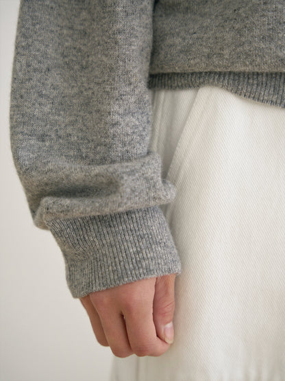 Cashmere Round Pullover - Gray 10