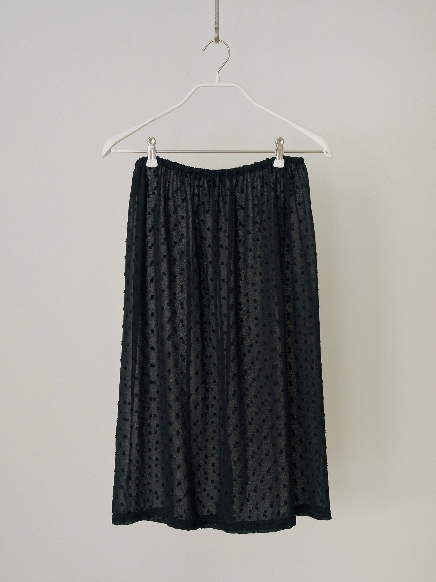 Dot Slit Skirt - Black