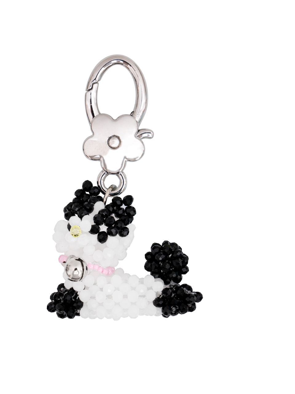 Spotted Cat Key Ring -Black