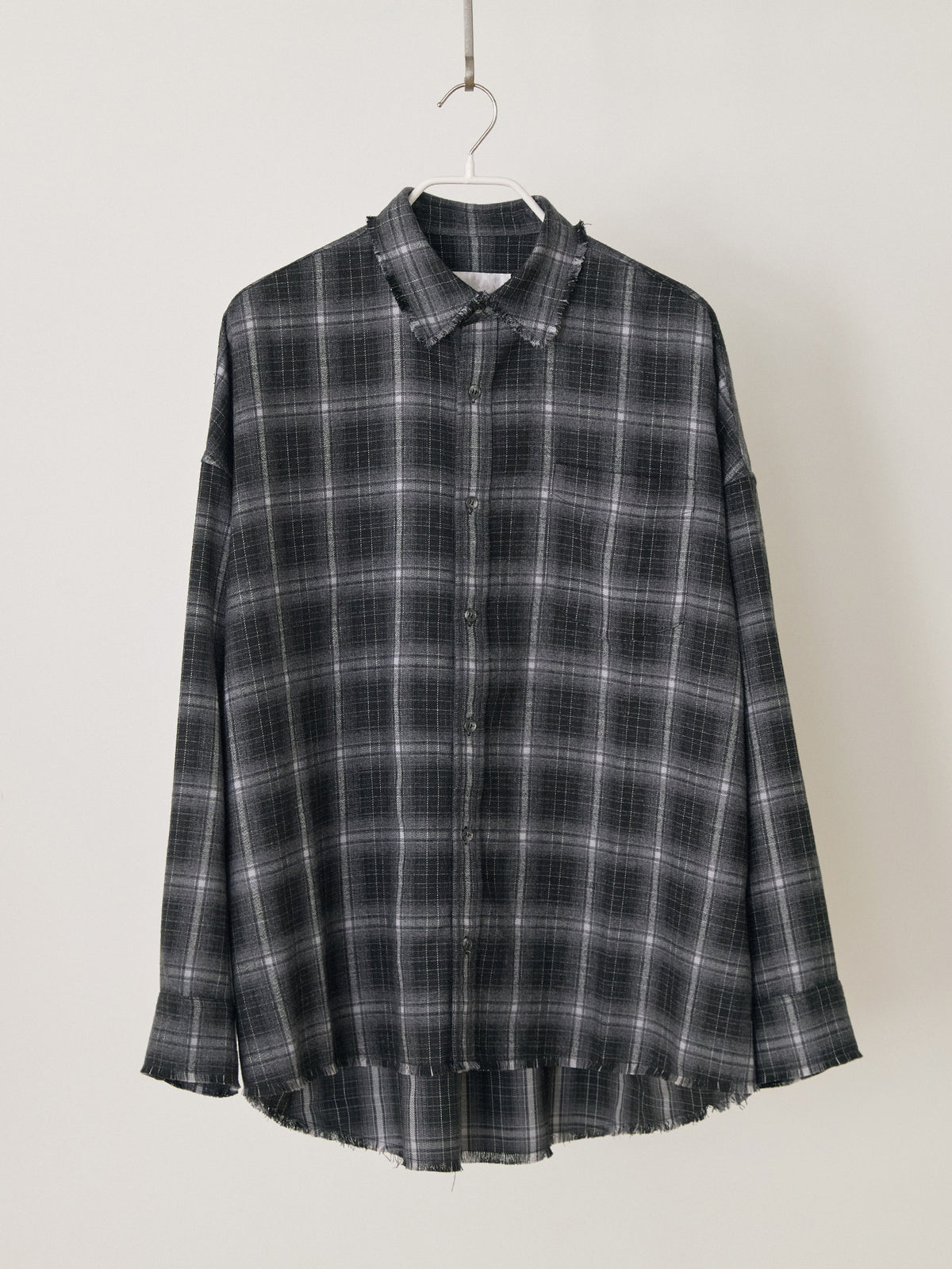 MARAN Fringe Check Shirt - Black 商品画像16/19