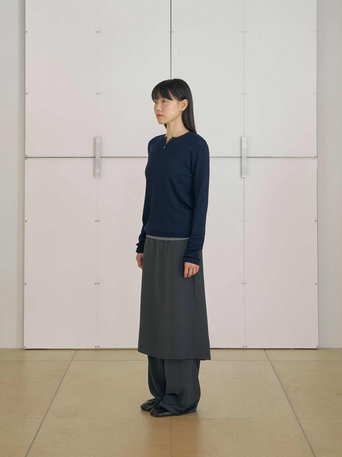 MARAN Skirt Overlay Pants - Charcoal 商品画像15/21