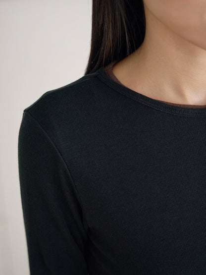 Finger Hole Long Sleeve - Black 11