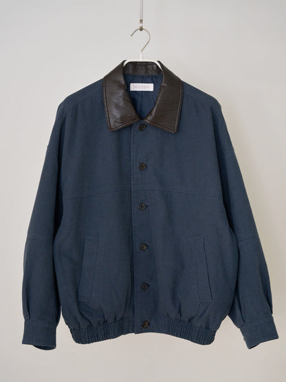 Washed Oxford Blouson - Navy 10