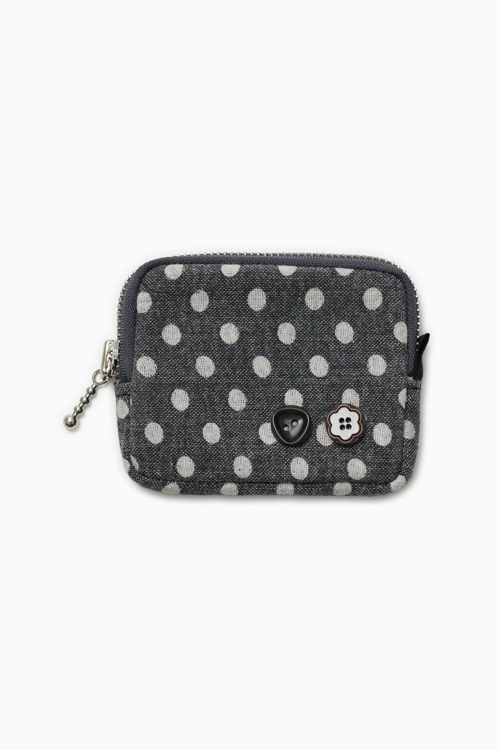 BUTTON POINT COIN WALLET, CHARCOAL DOT