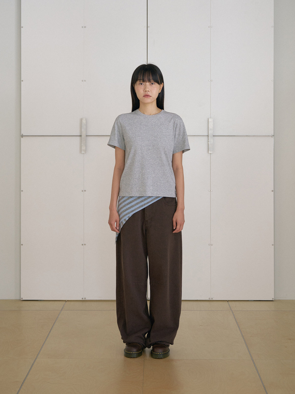 MARAN Stripe Square Scarf - Blue 商品画像18/21