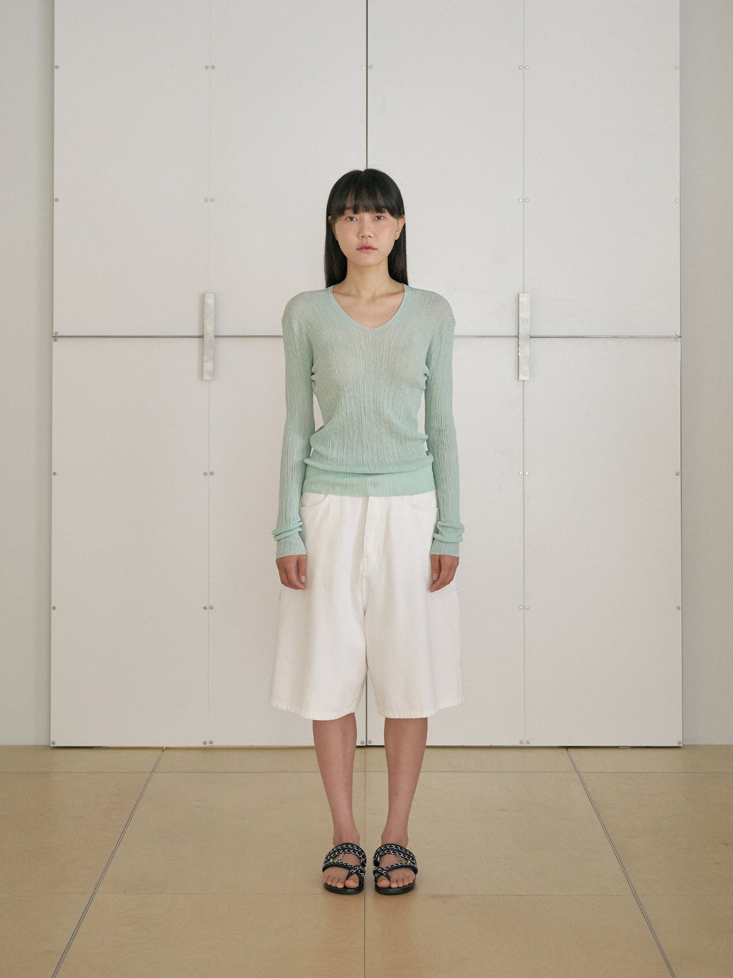 Oxford Work Half Pants - Ivory