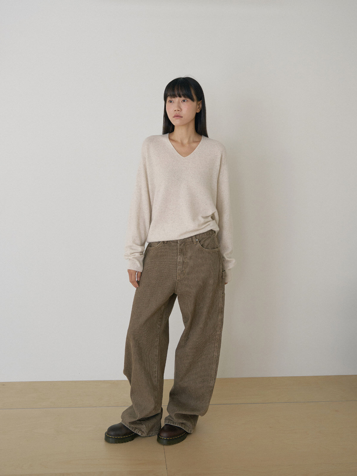 Corduroy Work Pants - Beige 7