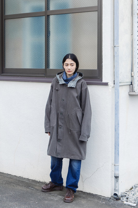 [9/21予約配送] VINTAGE FLORAL HOODED JACKET, KHAKI