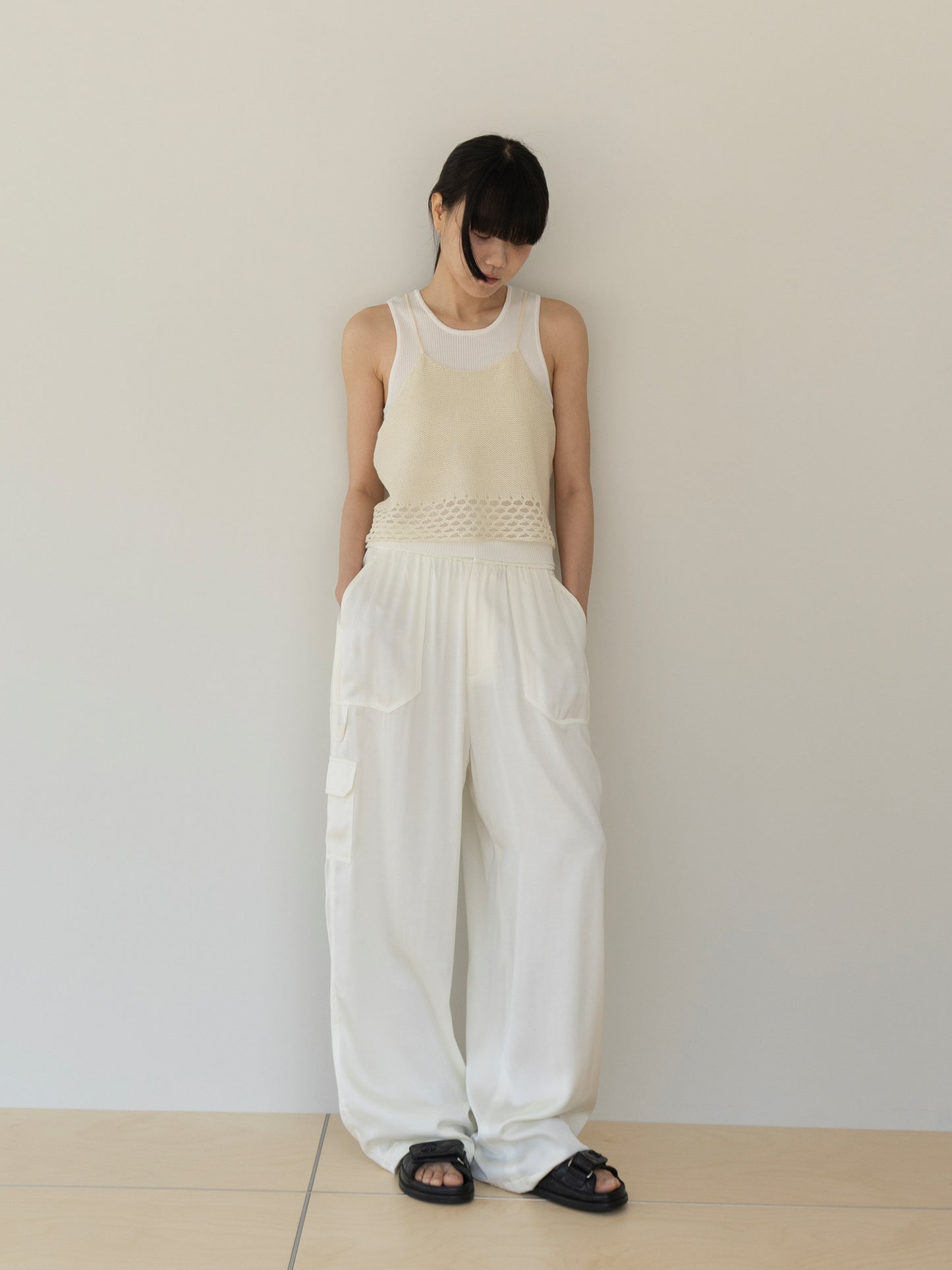 Block Sleeveless-CREAM