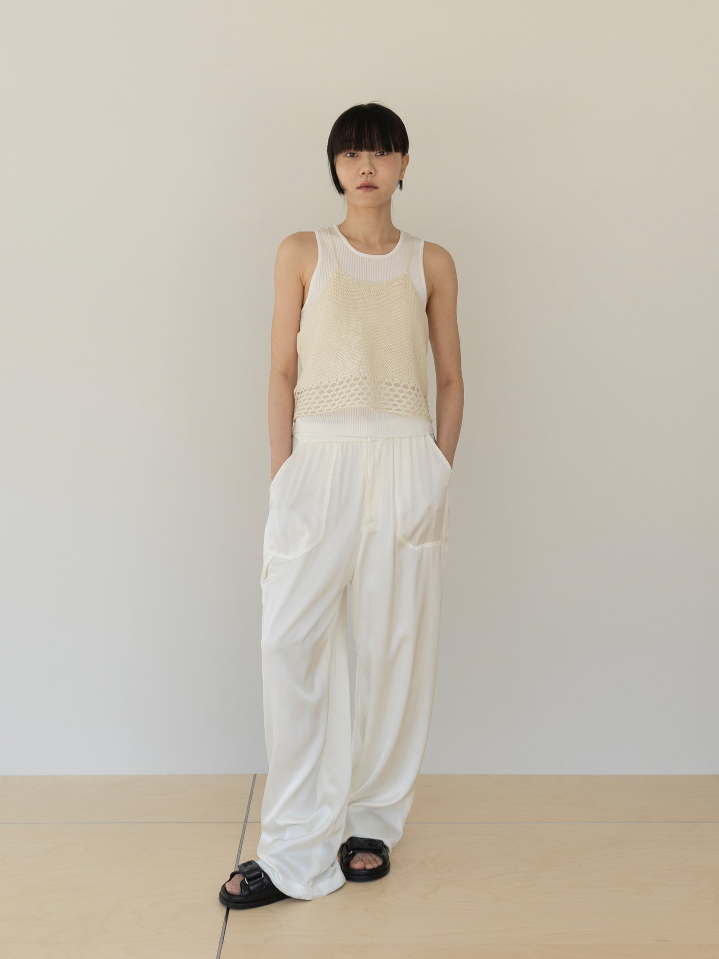 Block Sleeveless-CREAM