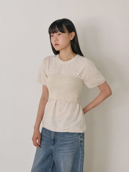 Cashmere Bustier - Oatmeal 1