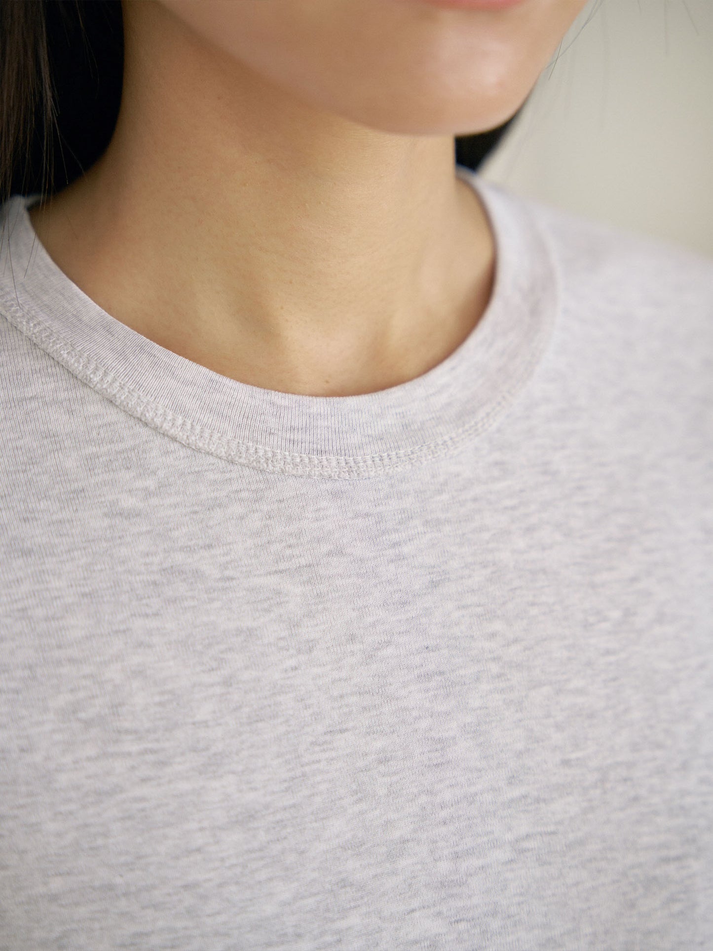 Soft Rib Short Sleeve - Light Gray