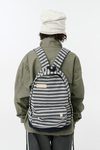JERSEY STRIPE BACKPACK, CHARCOAL