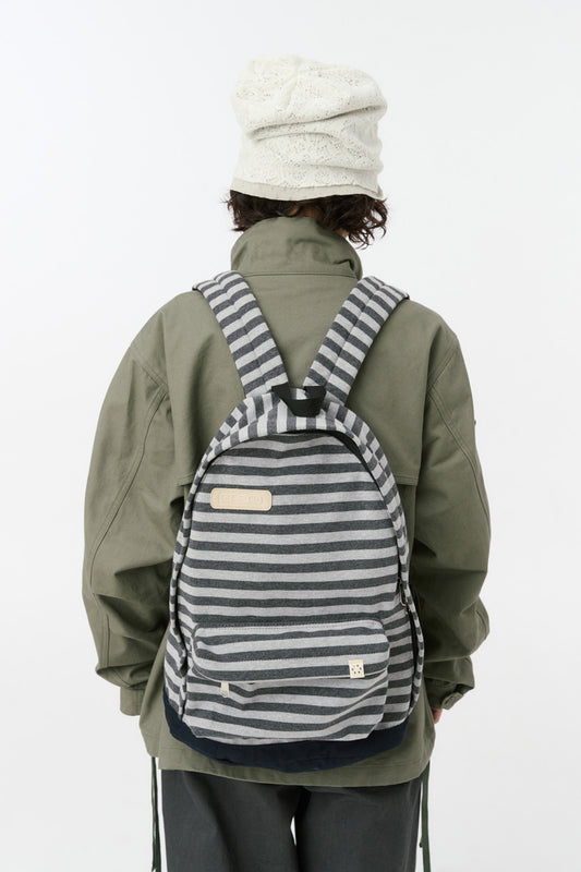 JERSEY STRIPE BACKPACK, CHARCOAL