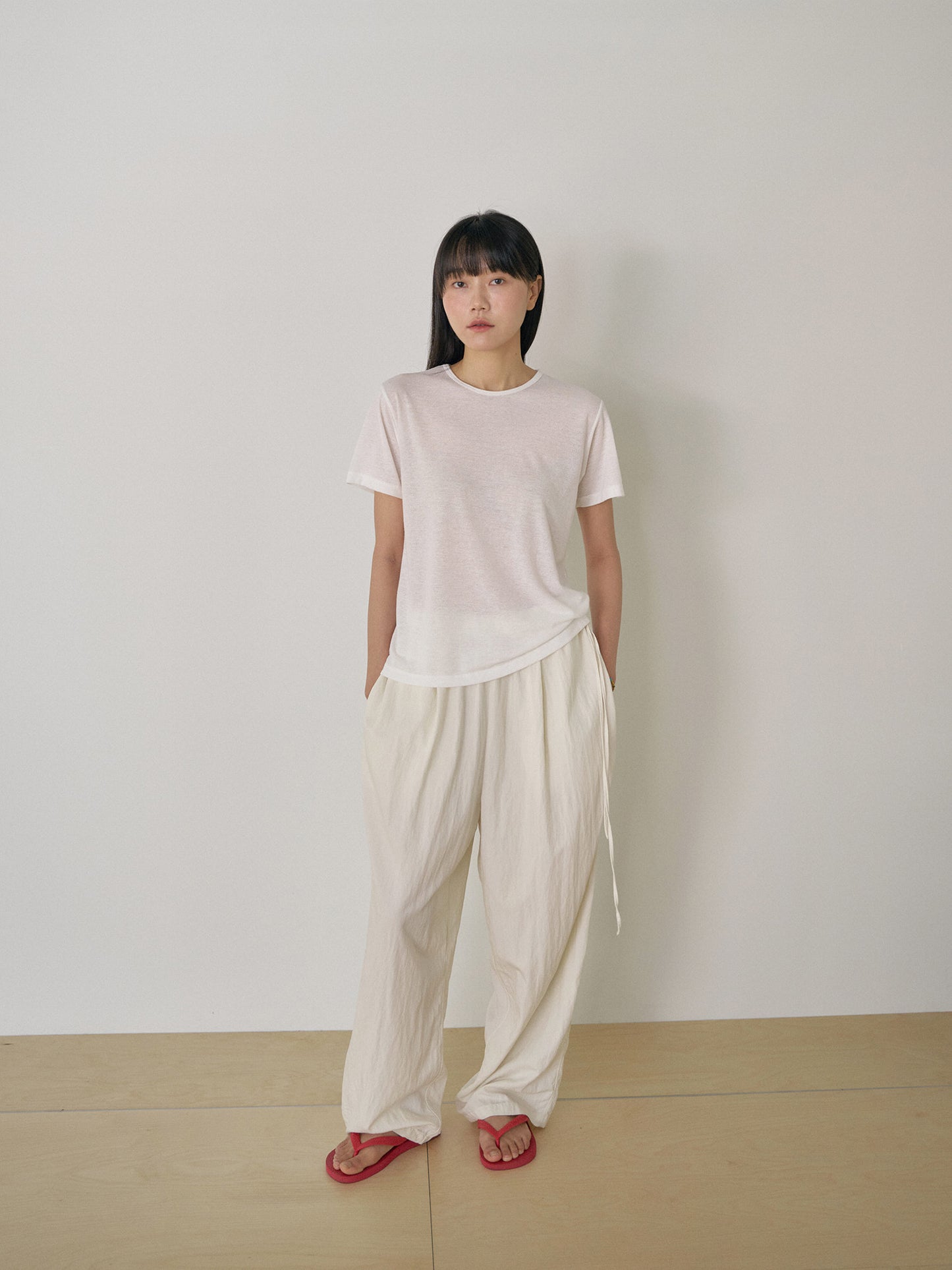 Linen Basic Short Sleeve - Ivory