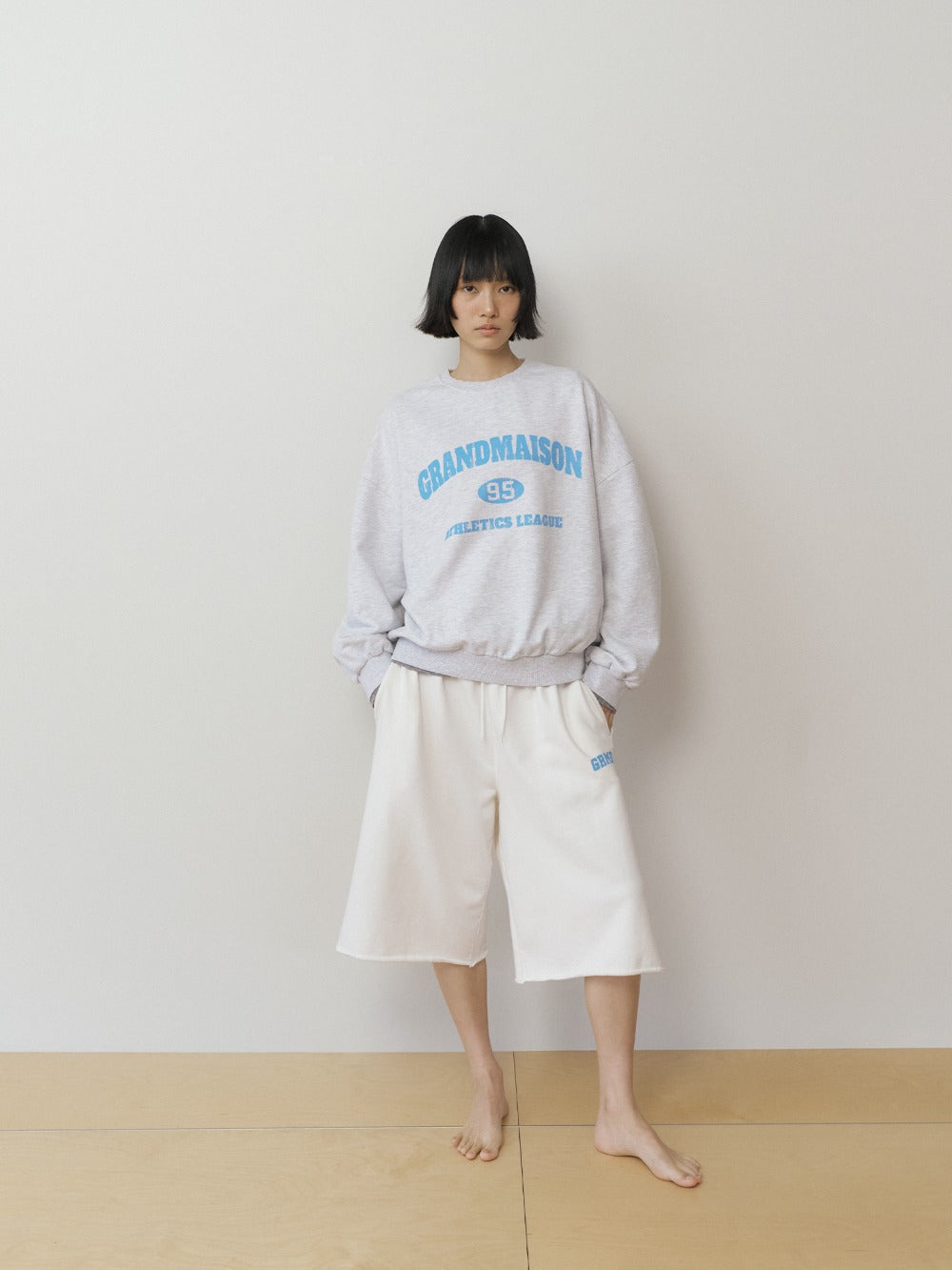 Cutoff Half Sweatpants - Ivory