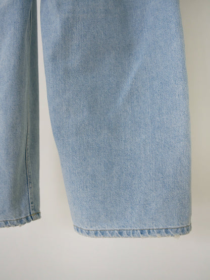 Curved Denim Pants - Light Indigo 6