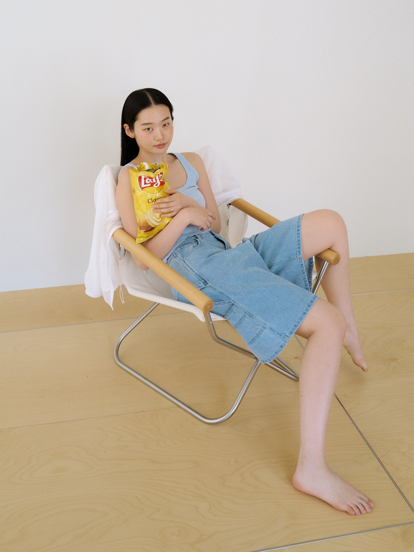 Soft Denim Shorts - Light Indigo