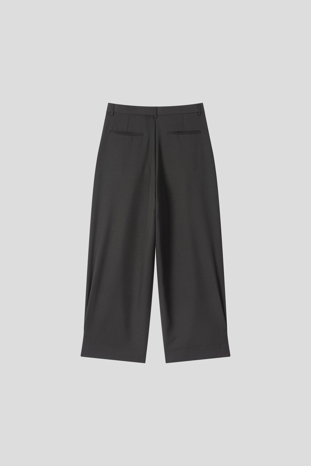 Luen Plain Wide Trousers BLACK 背面