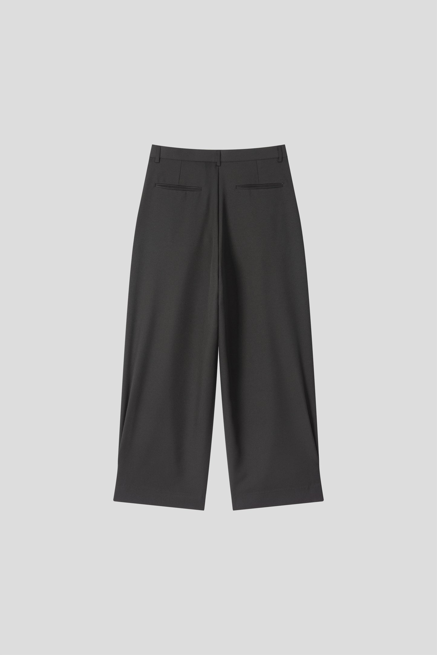 Two-Tuck Wide Slacks BLACK