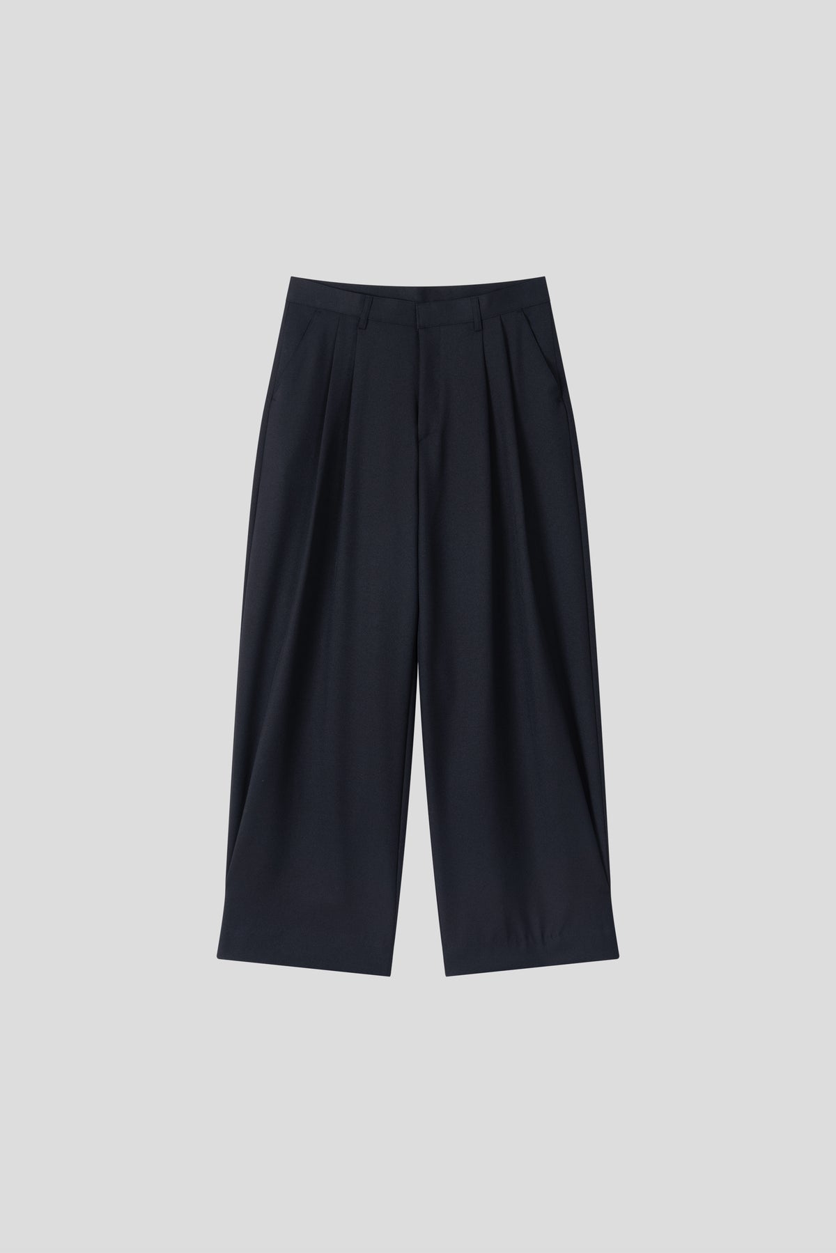 Two-Tuck Wide Slacks NAVY