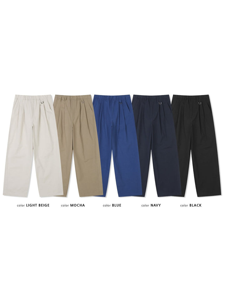 Gabardine D-Ring Wide Pants
