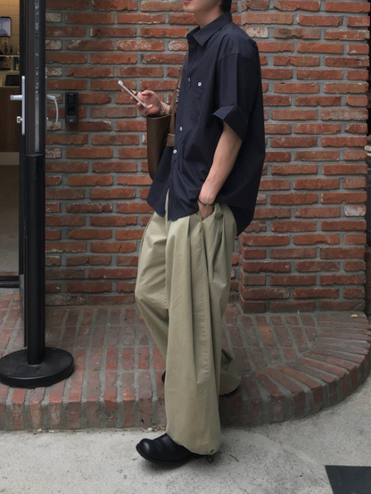 Curved Balloon Wide Pants