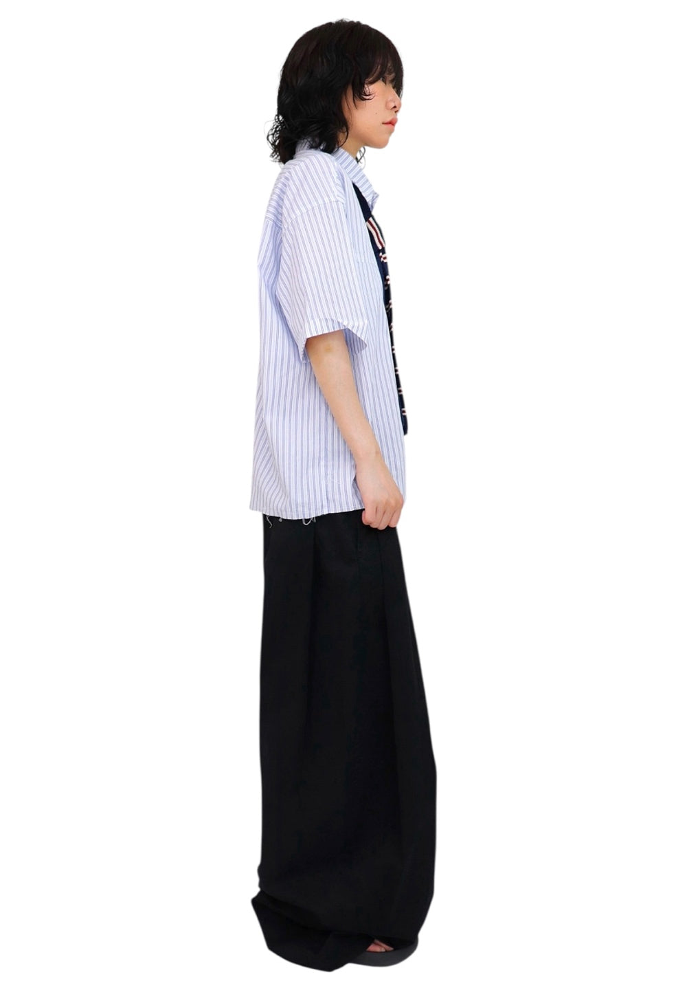 Curved Balloon Wide Pants