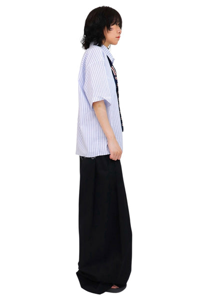 Curved Balloon Wide Pants