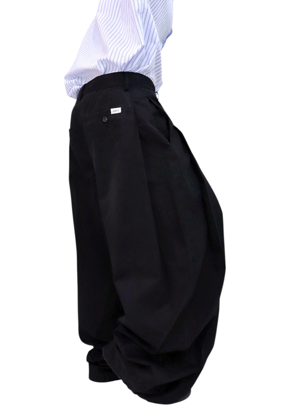 Curved Balloon Wide Pants