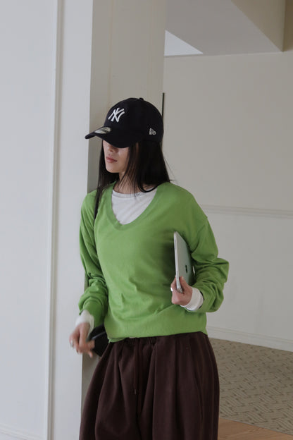 Oversized V-Neck Knit